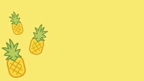 A cheerful layout of floating pineapples on a faded yellow background, giving a modern, airy, and fresh summertime aesthetic to the scene - Powered by Shutterstock - Get 15% off with code: PIKWIZARD15