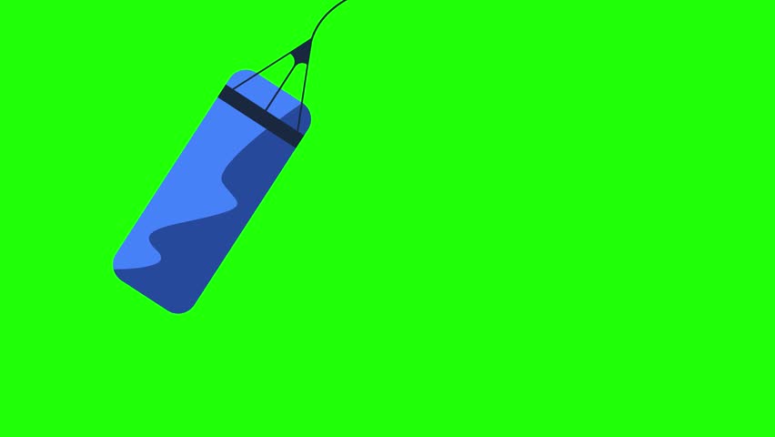 Animated Punching Bag with green screen chroma key