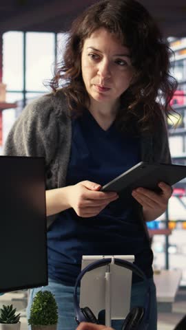 Vertical Video Editors team using videography software to create better content for social media reels in a creative agency. Marketing strategy used in targeting trends and boosting online followers