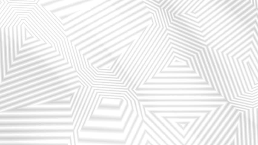 White gradient geometric background with a repeating pattern of lines and shapes, suitable for modern designs, website backgrounds, or digital art projects. Seamless loop.