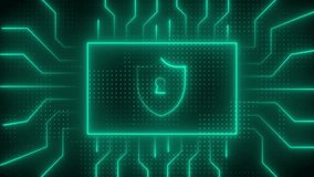 Futuristic digital shield with glowing keyhole on circuit board background. - Powered by Shutterstock - Get 15% off with code: PIKWIZARD15
