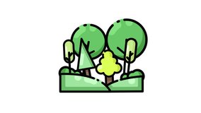Travel Forest Fill icon motion graphic animation with alpha channel. - Powered by Shutterstock - Get 15% off with code: PIKWIZARD15