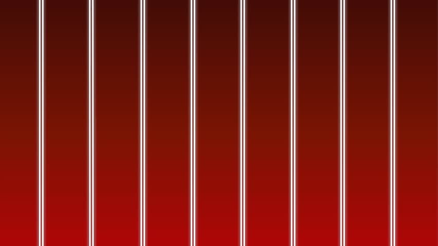 White vertical line stands out against red background with striking minimal style