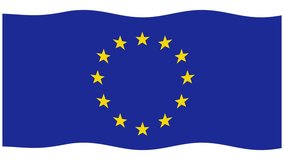 Animation of a candlestick chart overlay on the European Union flag, illustrating market trends with vibrant colors and fluid motion - Powered by Shutterstock - Get 15% off with code: PIKWIZARD15