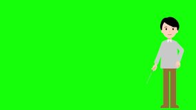 Lip sync animation of a male character speaking on green screen - Powered by Shutterstock - Get 15% off with code: PIKWIZARD15