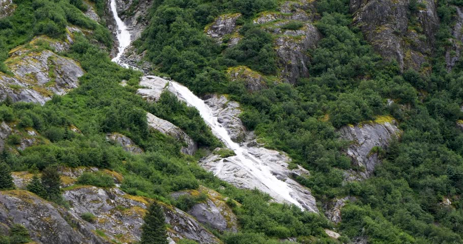 Waterfall, Endicott Arm fjord, Tongass National Forest, Alaska.