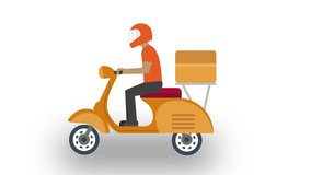Delivery man on scooter with white screen  - Powered by Shutterstock - Get 15% off with code: PIKWIZARD15
