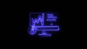 Neon Icon of Financial Analysis on Computer Screen - Powered by Shutterstock - Get 15% off with code: PIKWIZARD15