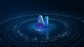 Animation of ai human brain digital data processing Global artificial intelligence, connections, computing concept Deep-learning modern computer futuristic Electronic digital Animation big data. 3D 4K - Powered by Shutterstock - Get 15% off with code: PIKWIZARD15