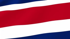 Costa Rica National Flag Waving in Wind, Close View, Isolated Background - Powered by Shutterstock - Get 15% off with code: PIKWIZARD15