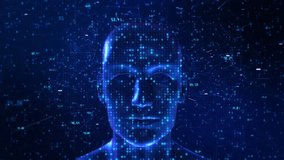 3D 4K Futuristic Cyber Interface Digital Artificial Intelligence Concept Human Entity Binary Code Matrix innovation, data networks abstract futuristic digital cyber technology evolution of AI systems - Powered by Shutterstock - Get 15% off with code: PIKWIZARD15