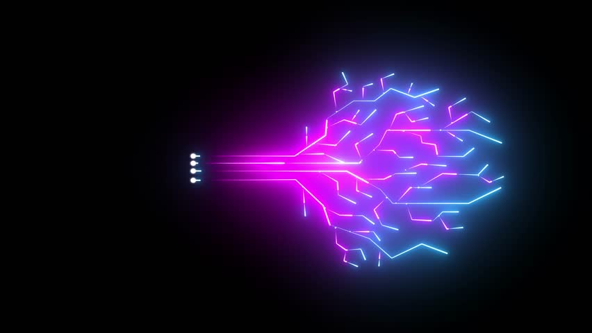 Futuristic AI Brain Circuit Tree – Glowing Neon Data Flow on Circuit Board Background (PNG Alpha, Loop Ready) - Powered by Shutterstock - Get 15% off with code: PIKWIZARD15