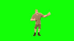 3D green screen animation of a happy safari explorer waving hand. Great for digital content, adventure themes, travel apps, or interactive learning. - Powered by Shutterstock - Get 15% off with code: PIKWIZARD15