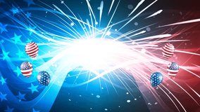 happy 4th of july independence day celebration motion graphic video with balloon abstract backround design - Powered by Shutterstock - Get 15% off with code: PIKWIZARD15