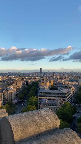 Aerial Cityscape of Paris with Eiffel Tower