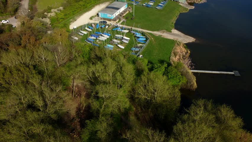 Bird’s Eye View of Exclusive Yacht Club in Scenic Rural Countryside