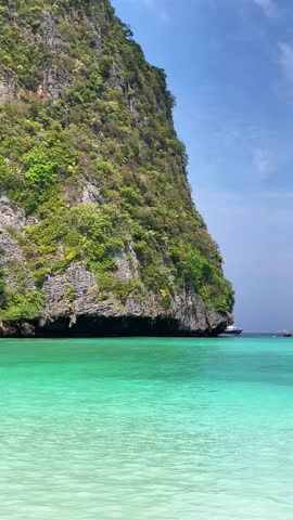 Beautiful and stunning view of Maya Bay, Phi Phi Island, Thailand.