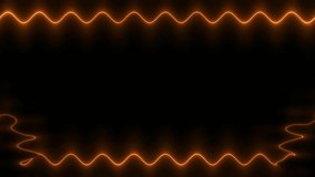 Abstract background with orange neon waves forming a frame on black. - Powered by Shutterstock - Get 15% off with code: PIKWIZARD15