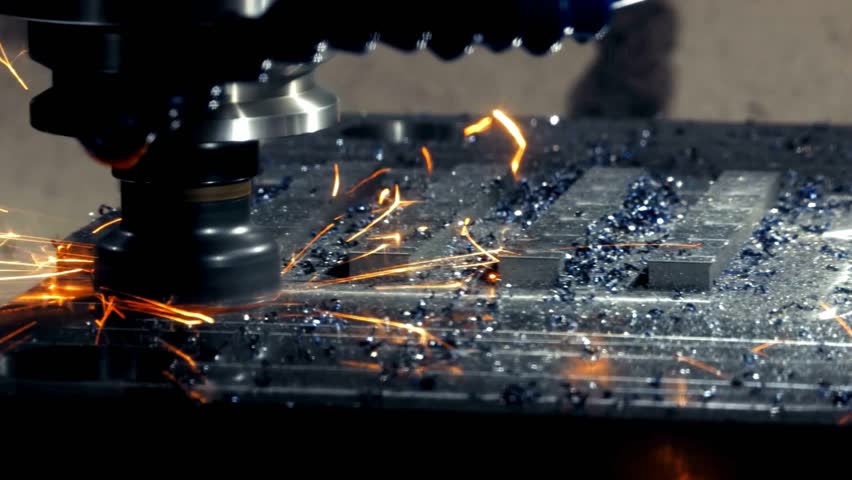 CNC Milling Machine Precision Metal Cutting Process