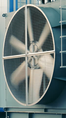 The large cooling blades on the gas pumping station are used to cool the gas