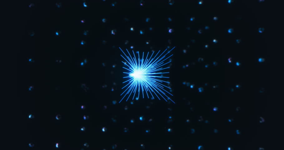 Digital Animation with Glowing Blue Lines and Nodes Making a Network with Pathways that Intersect. Visualization of AI Connectivity and Data Flow in a Futuristic Technological Concept