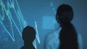 Digital finance dashboard overlay showing rising graphs and weaving line graphs with silhouette of people without face. Finance, data, analytics, visualization, technology, business, investment
 - Powered by Shutterstock - Get 15% off with code: PIKWIZARD15