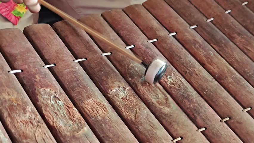 Thai xylophone on the background