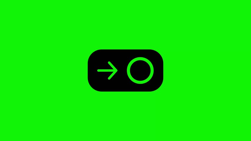 Activate icon animation on a green screen background