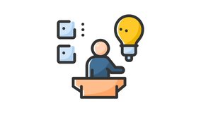 Animated conclusion icon. Perfect for employee, business, team, company, job, teamwork, career, professional, corporate, manager, staff, office, partnership, management, businessman and development - Powered by Shutterstock - Get 15% off with code: PIKWIZARD15