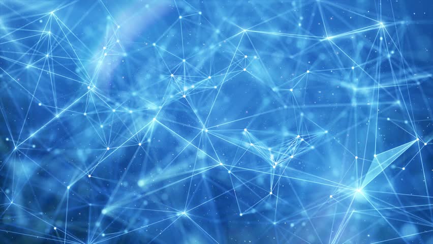 Futuristic Abstract Plexus Motion Network Connections.
