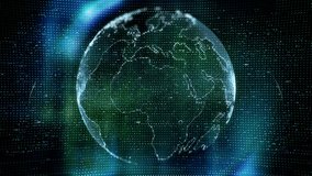 Planet Cyber Space, Digital Motion Globe Spinning Around. - Powered by Shutterstock - Get 15% off with code: PIKWIZARD15
