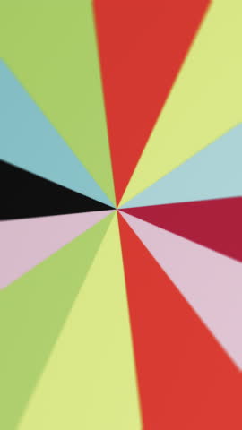 Animation of a generic game show spinning wheel landing on the Lose slot as the camera zooms out. Vertical video.