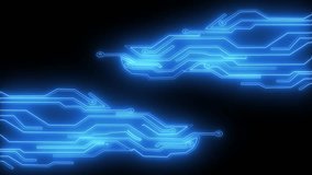  Technology, particles, vibrant, futuristic, neon, electronics. Futuristic Neon Circuitry in Motion   - Powered by Shutterstock - Get 15% off with code: PIKWIZARD15