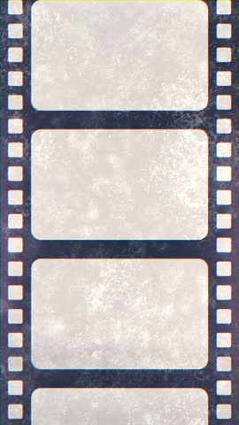 Vertical video animation of a filmstrip - photo filmstrip frame.