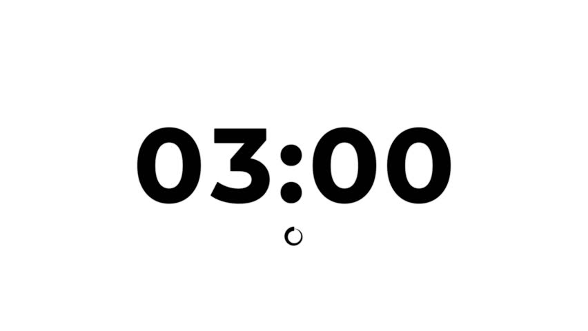 Uninterrupted 180 Seconds - Premium Digital Countdown.