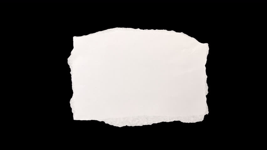 Handmade paper clean - crumples and unfolds in a stop-motion. Textured, organic, ideal for backgrounds, design overlays, craft visuals, transparent alpha channel bg, Style 5- rectangle shape