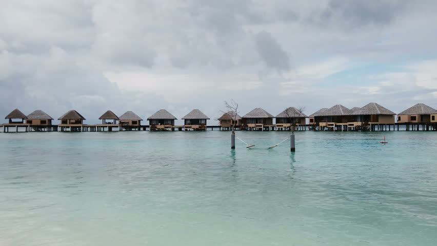 water villas on a island on the maldives