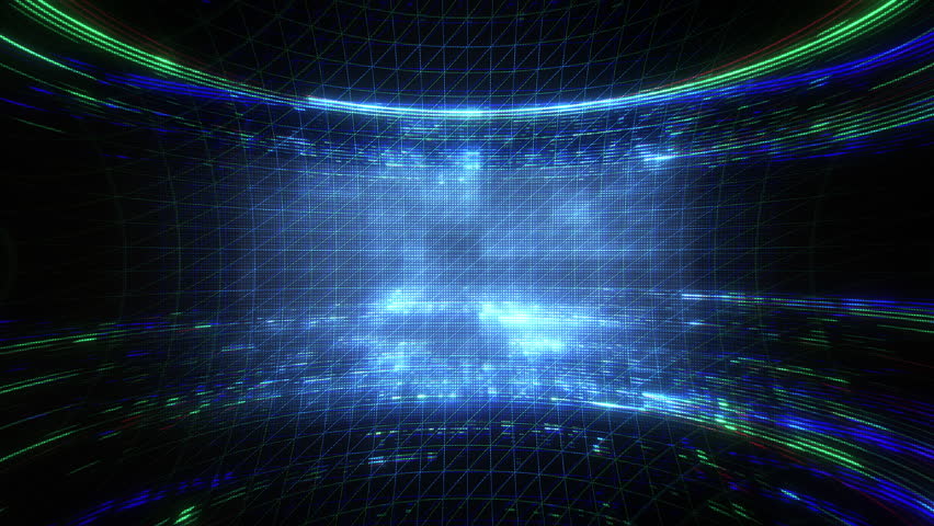 An undulating abstract polygon glitch background.