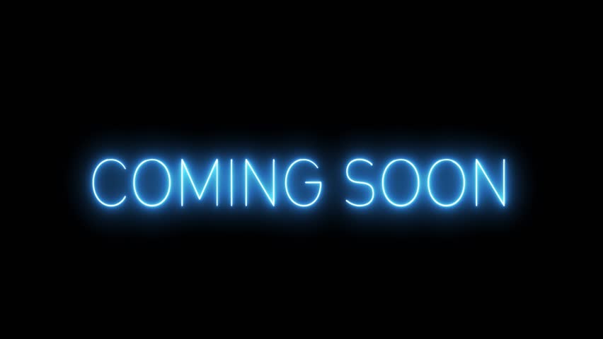 Coming soon neon sign. Neon sign Coming soon. Coming soon logo animation. 3840x2160.