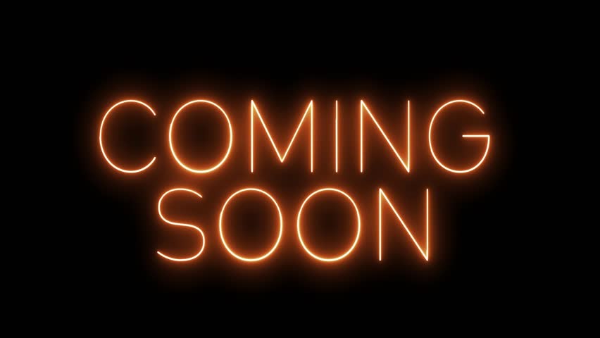 Coming soon neon sign. Neon sign Coming soon. Coming soon logo animation. 3840x2160.