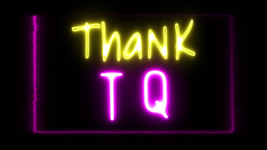 yellow and pink thank you neon sign overlay animated text. 3D Illustration - Powered by Shutterstock - Get 15% off with code: PIKWIZARD15