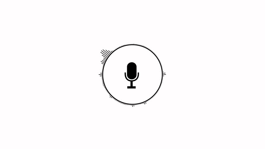 voice message Animation on black background, Digital interface audio Voice assistant for AI chat technology waveform AI Chat innovation sound wave .