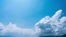 Time lapse - cumulonimbus clouds spreading over the summer blue sky and mountain landscape - Powered by Shutterstock - Get 15% off with code: PIKWIZARD15
