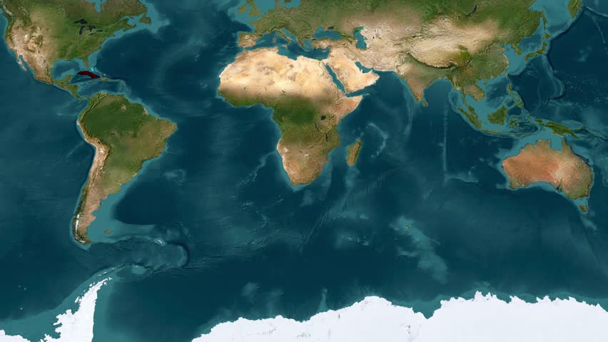 Country Cuba on World Map