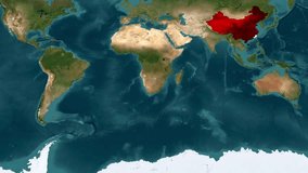 Country China on World Map - Powered by Shutterstock - Get 15% off with code: PIKWIZARD15