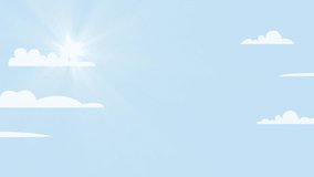 animation landscape clouds and sun on blue sky. animated 2d cartoon scene skyscape	
 - Powered by Shutterstock - Get 15% off with code: PIKWIZARD15