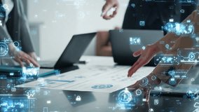 Group of business people meeting and digital technology concept - Powered by Shutterstock - Get 15% off with code: PIKWIZARD15