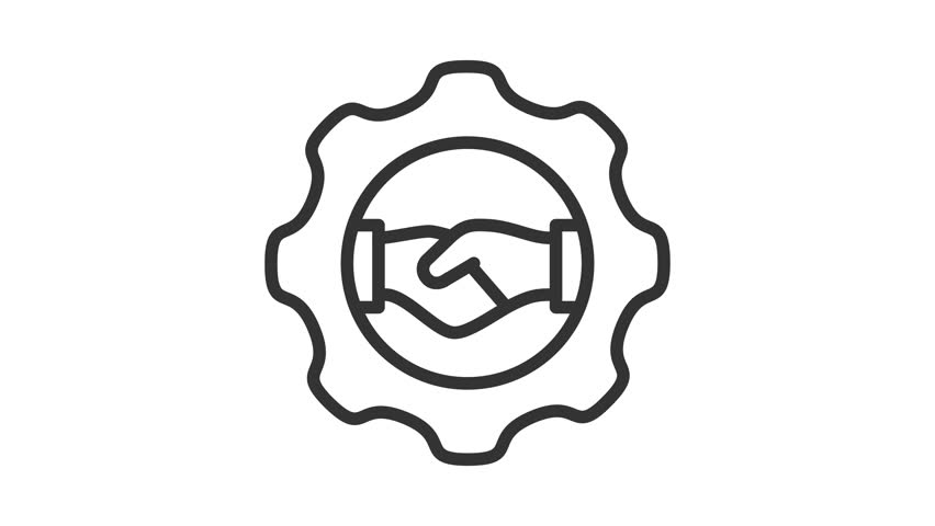 Animated collaboration icon. Perfect for employee, business, team, company, job, teamwork, career, professional, corporate, manager, staff, office, partnership, management, businessman and development