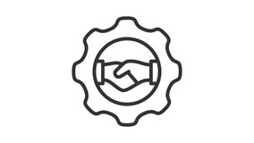 Animated collaboration icon. Perfect for employee, business, team, company, job, teamwork, career, professional, corporate, manager, staff, office, partnership, management, businessman and development - Powered by Shutterstock - Get 15% off with code: PIKWIZARD15