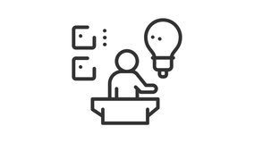 Animated conclusion icon. Perfect for employee, business, team, company, job, teamwork, career, professional, corporate, manager, staff, office, partnership, management, businessman and development - Powered by Shutterstock - Get 15% off with code: PIKWIZARD15